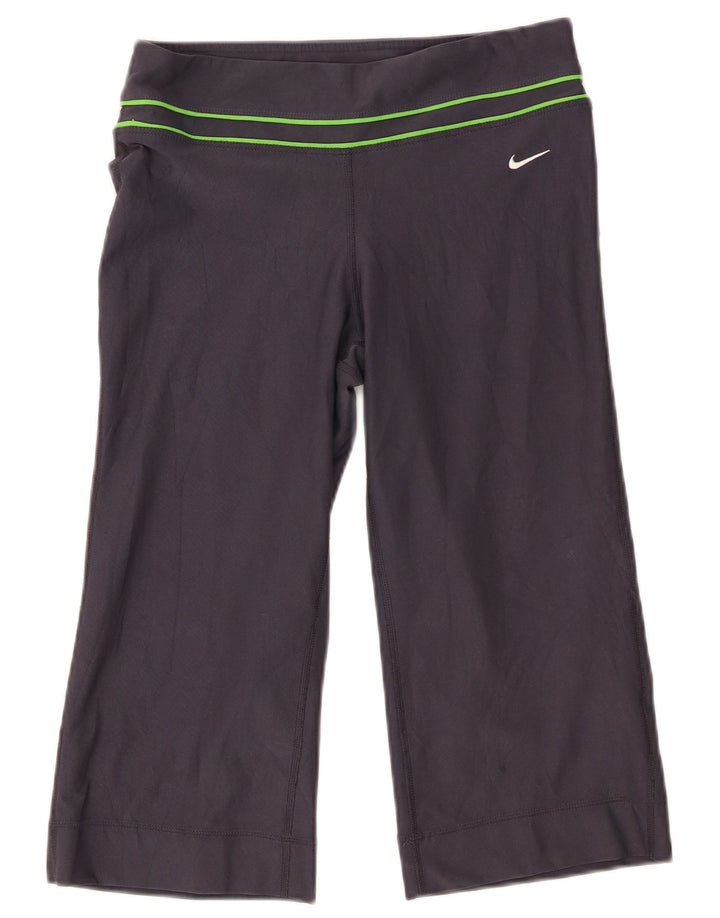 Nike Dame Dri Fit Capri Træningsdragt Bukser UK 14 Medium Grey Polyester
