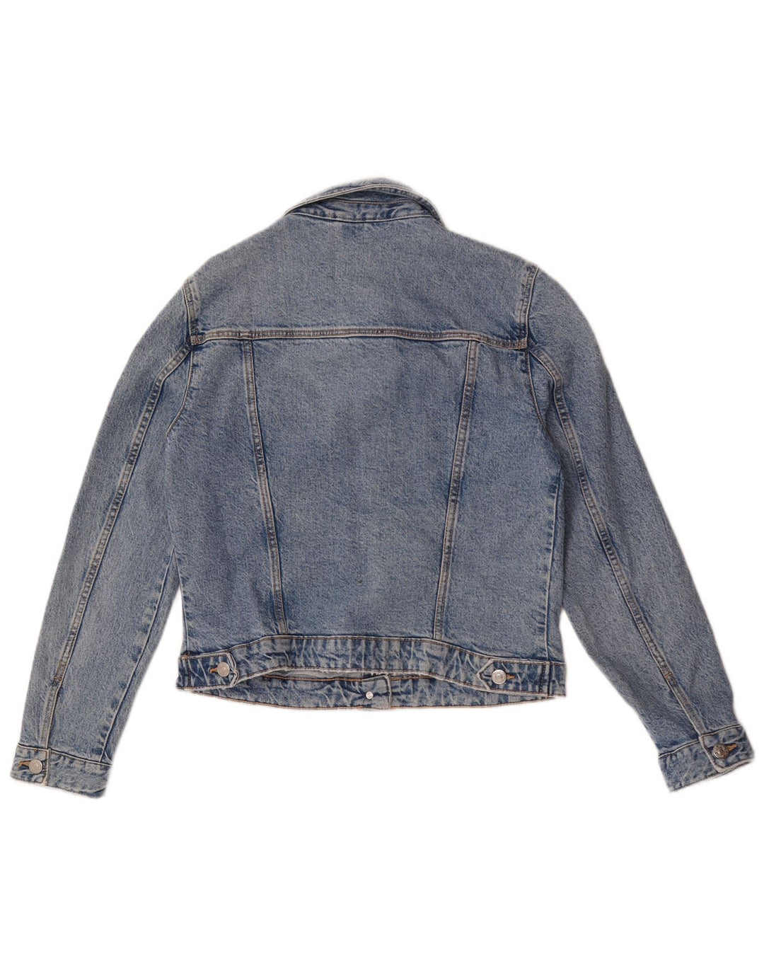 Zara Womens Denim Jacket UK 14 Large Blue Cotton