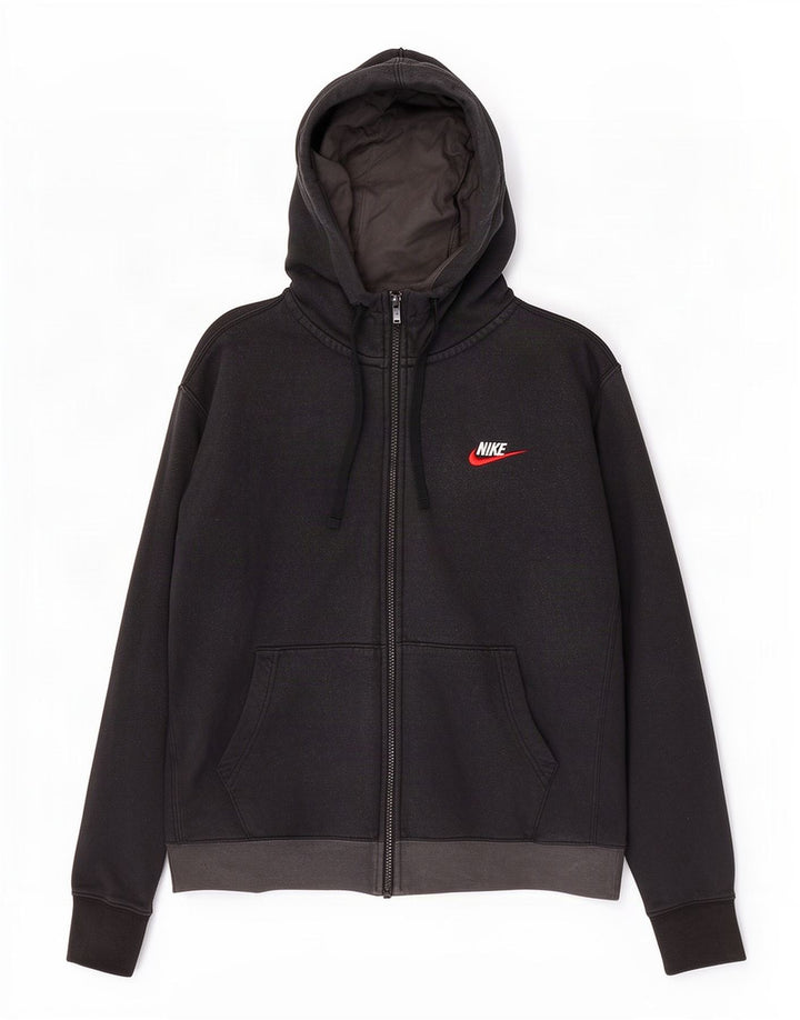 Nike Hættetrøje med lynlås til mænd Medium Sort Colourblock Bomuld