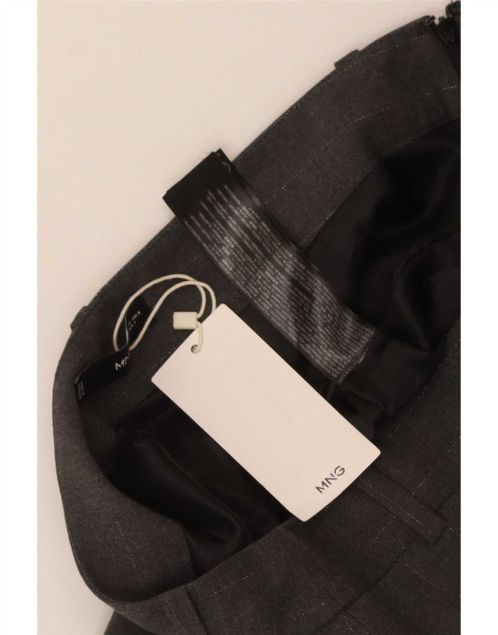 Mango Pencil Nederdel til kvinder EU 40 Medium W32 Gråstribet polyester