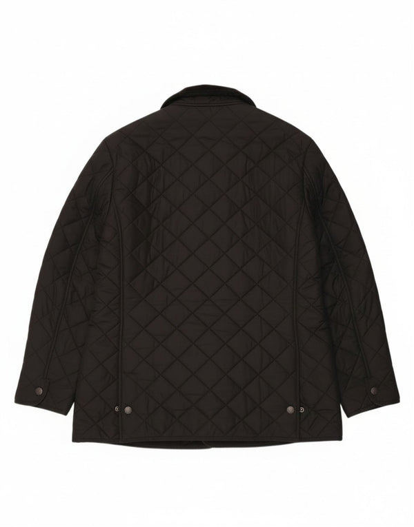 Barbour Herre quiltet jakke UK 40 Stor sort polyester