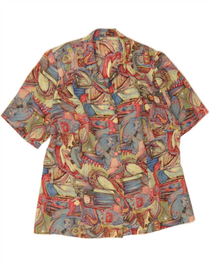 VINTAGE Womens Abstract Pattern Shirt Blouse UK 18 XL Multicoloured Vintage Vintage and Second-Hand Vintage from Messina Hembry 