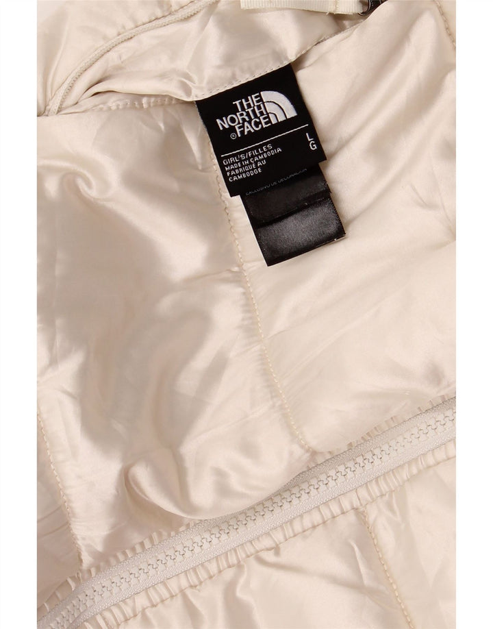 The North Face piger polstret jakke 11-12 år stor råhvid polyester