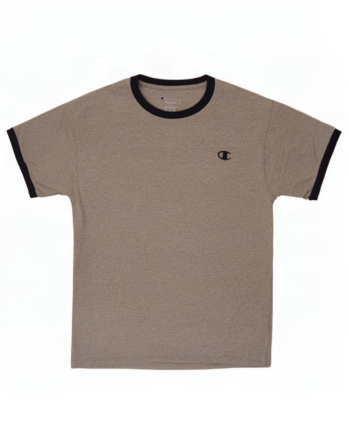 Champion Herre T-shirt Top Medium Grey Flecked Bomuld