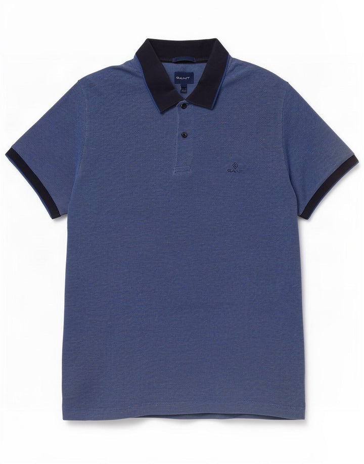 Gant Polo Shirt til mænd XL Blå Colourblock Bomuld
