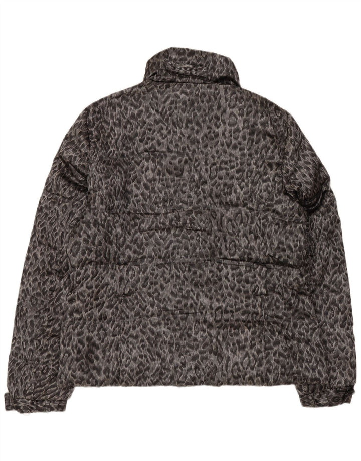 Zara Polstret Damejakke UK 18 XL Grå Animal Print Polyester