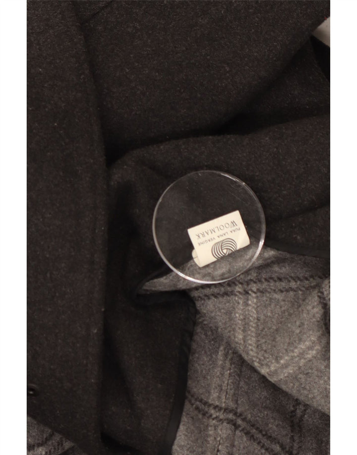 Vintage hættejakke til mænd IT 50 Large Grey Virgin Wool