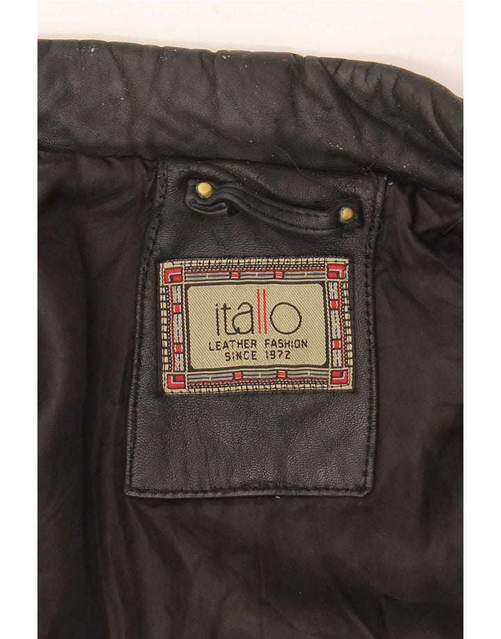 Itallo Herre Læderjakke UK 40 Large Sort