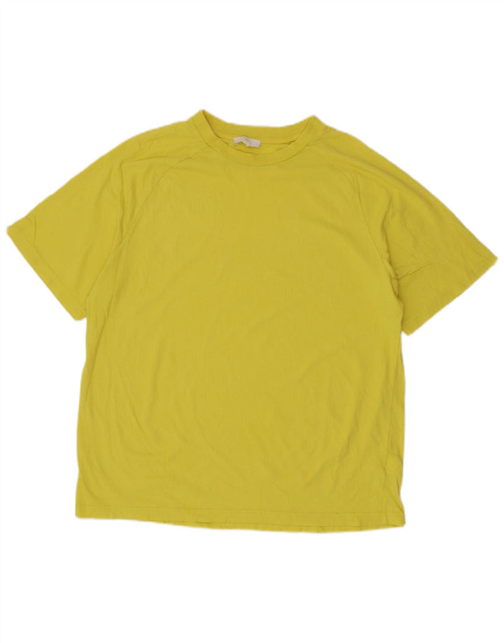 Cos Herre T-Shirt Top Medium Gul Bomuld