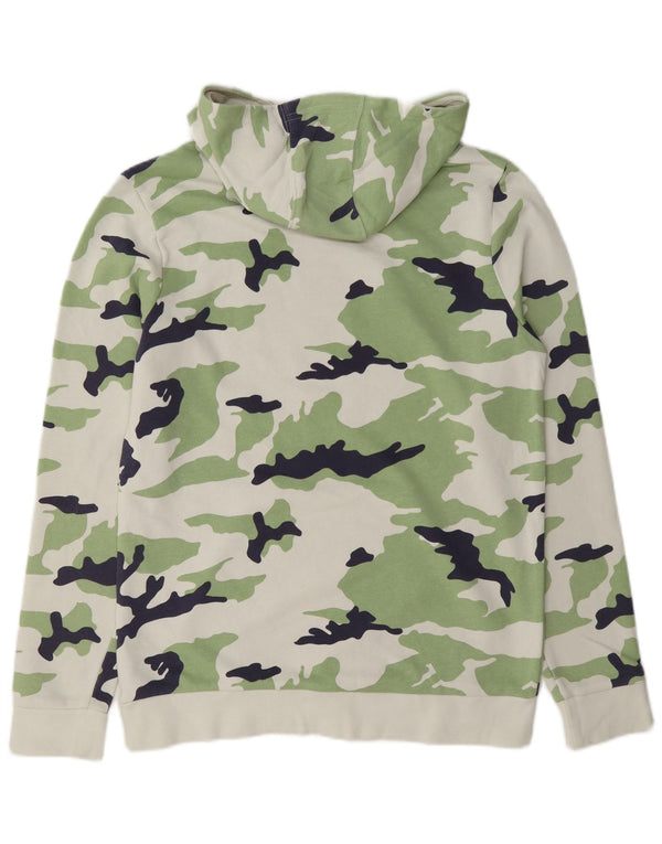Adidas Grafisk hættetrøje til drenge 14-15 år Grøn Camouflage Bomuld