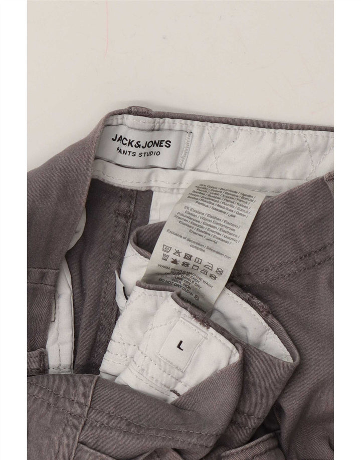 Jack & Jones Herre Regular Cargo Shorts Large W36 Grå Bomuld