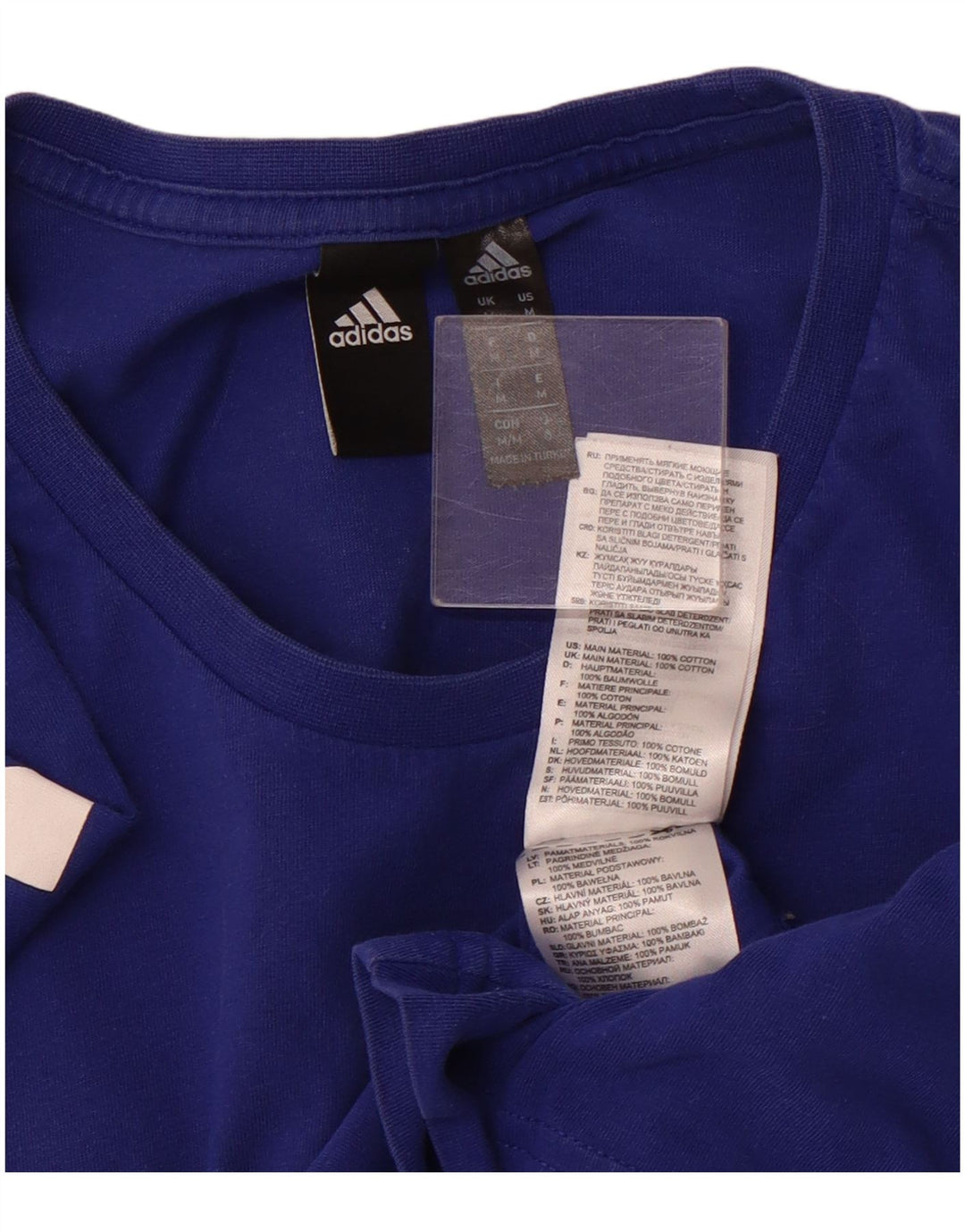 ADIDAS Grafisk T-shirt til mænd, mellemblå bomuld