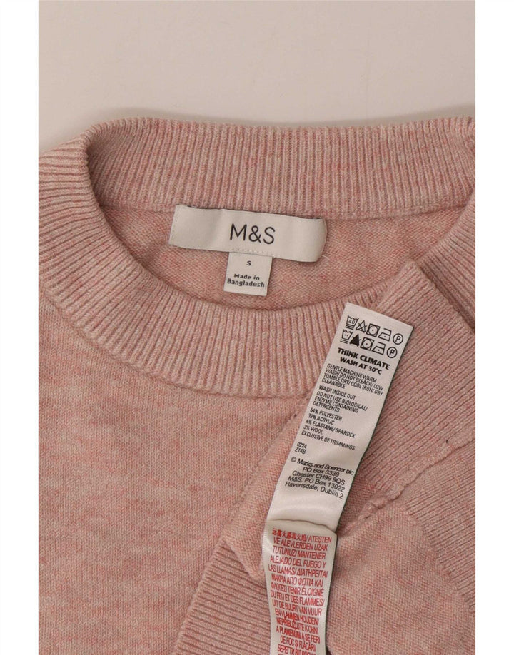 Marks & Spencer Dame sweater med rund hals DK 10 Lille Pink Polyester