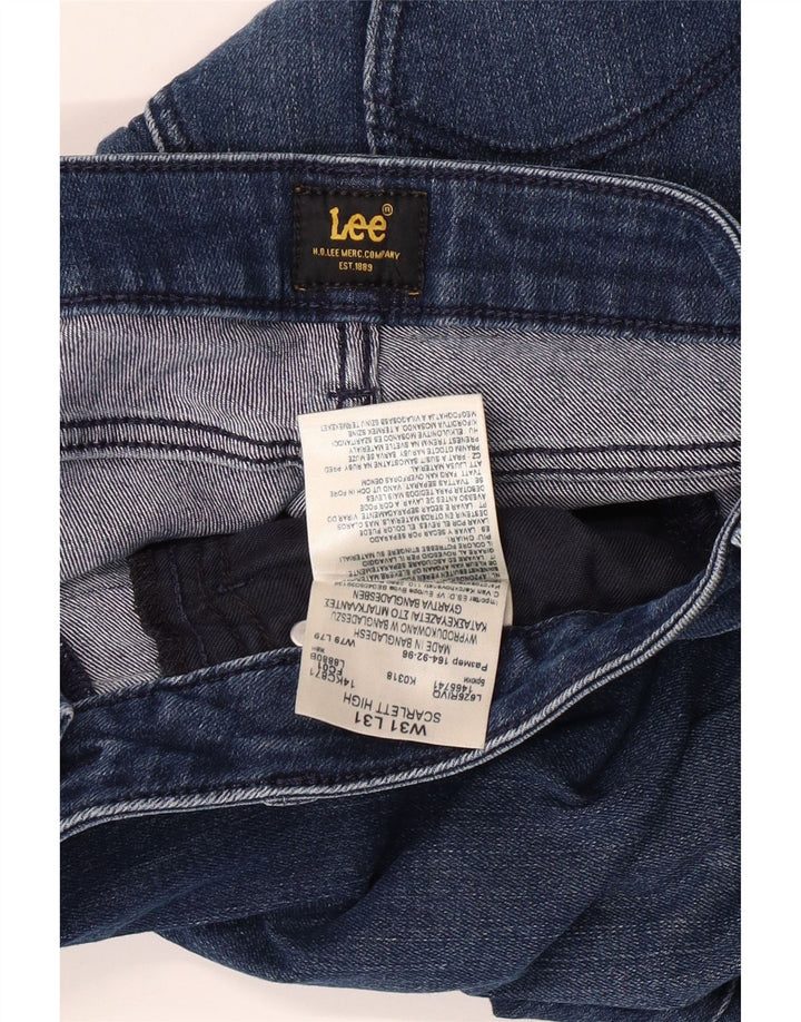 LEE Dame Scarlett High Skinny Jeans W31 L27 Blå Bomuld