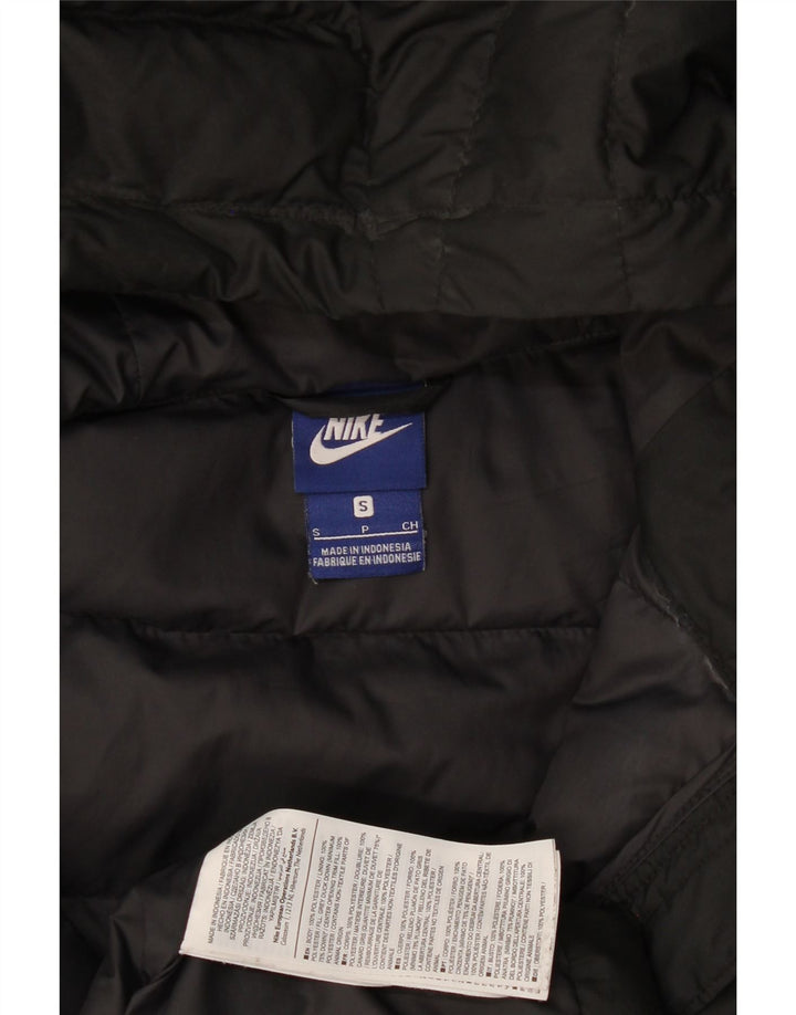 Nike Polstret frakke med hætte til kvinder UK 10 Lille sort polyester