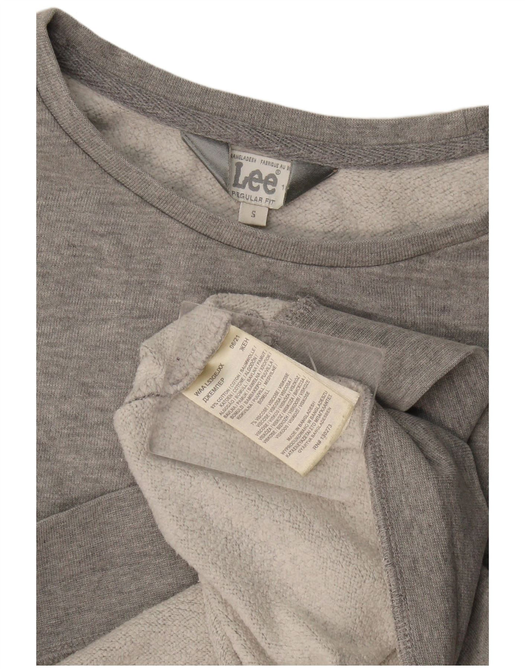 Lee Womens Regular Fit Oversized Sweatshirt Jumper UK 10 Small Grey Bomuld