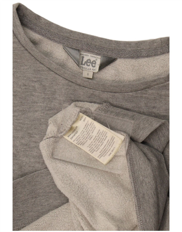 Lee Womens Regular Fit Oversized Sweatshirt Jumper UK 10 Small Grey Bomuld