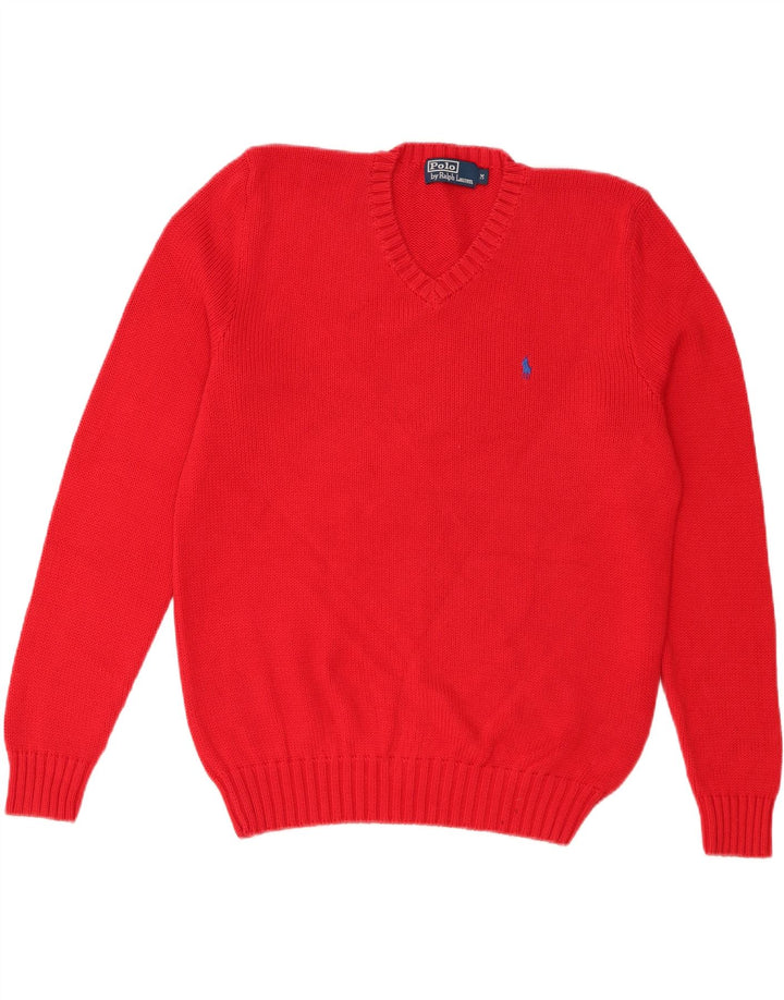 Polo Ralph Lauren Herre V-hals sweater Medium Rød Bomuld