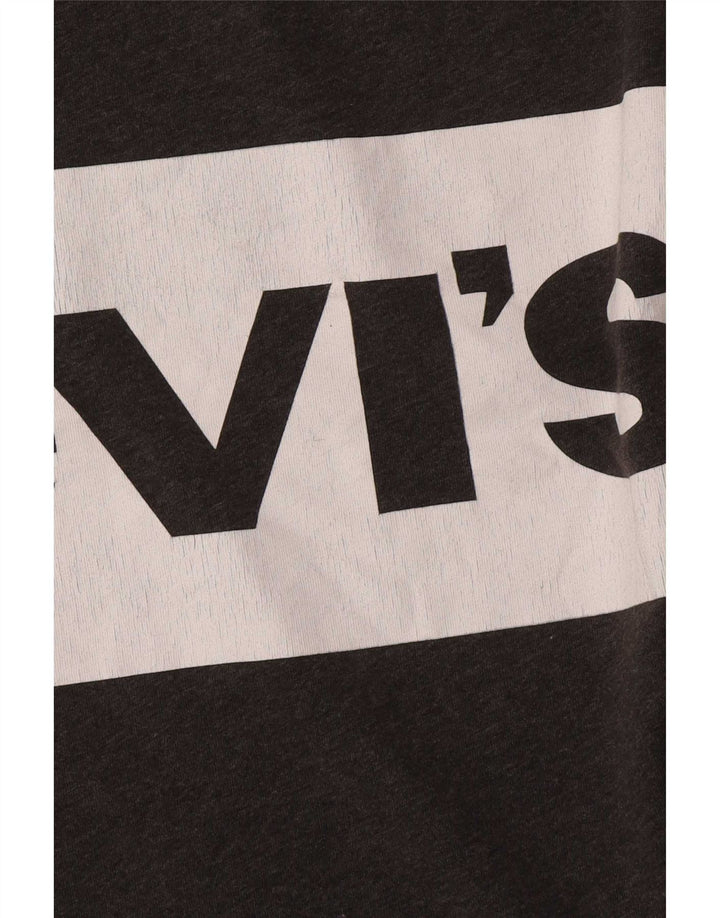 Levi's Herre grafisk T-shirt Top Stor Grå Colourblock Bomuld