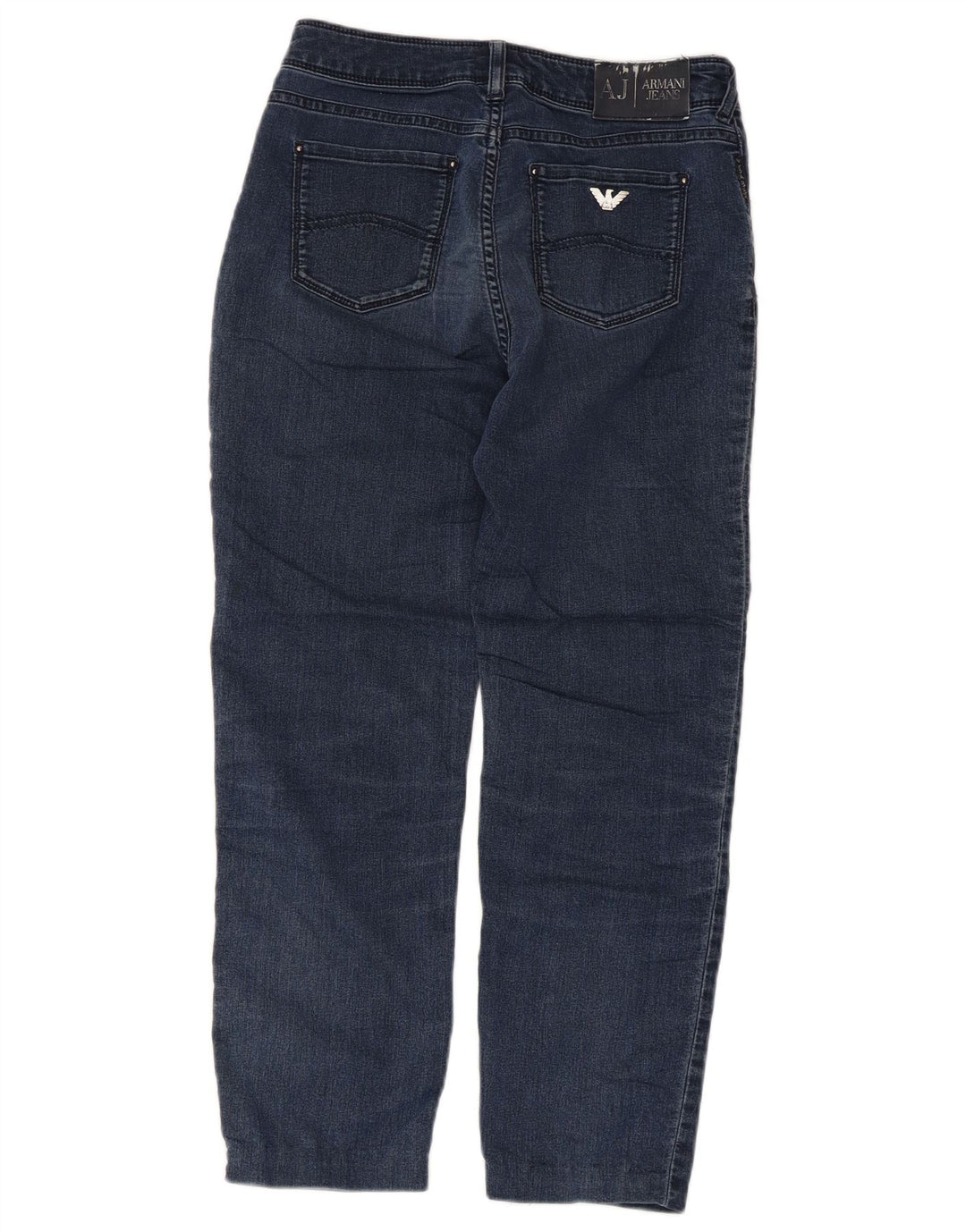 Armani Dame Crop Slim Jeans W27 L24 Marineblå Bomuld
