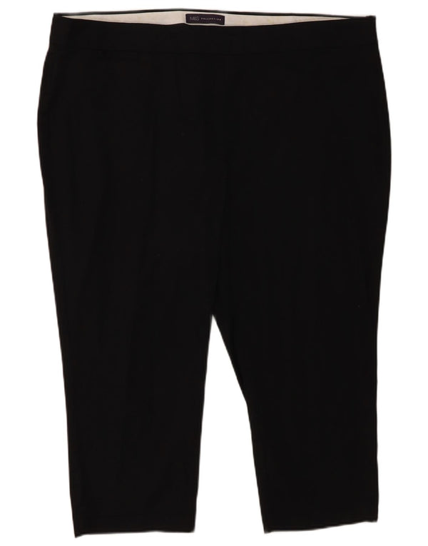 Marks & Spencer Dame Capri Bukser UK 20 2XL W42 L21 Sort Bomuld