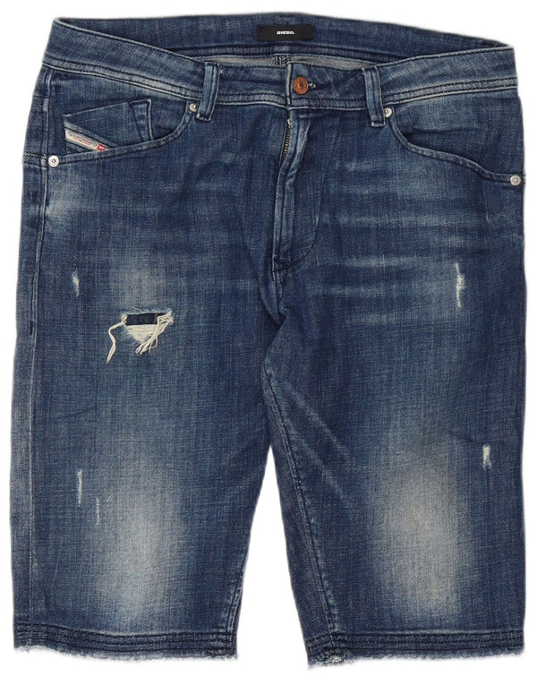 Diesel Boys Denim Shorts 15-16 år W34 Blue Cotton