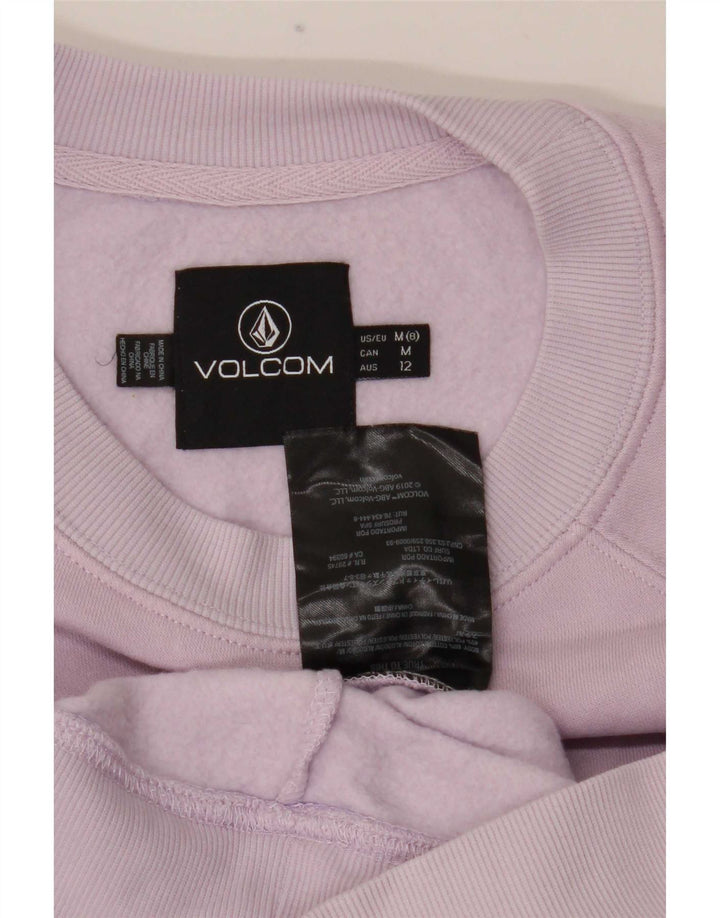 Volcom Womens Grafisk Oversized Sweatshirt Jumper UK 14 Medium Purple