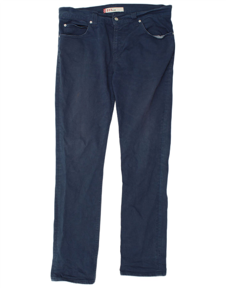 Levi's Herre 511 Slim Jeans W38 L34 Blå Bomuld