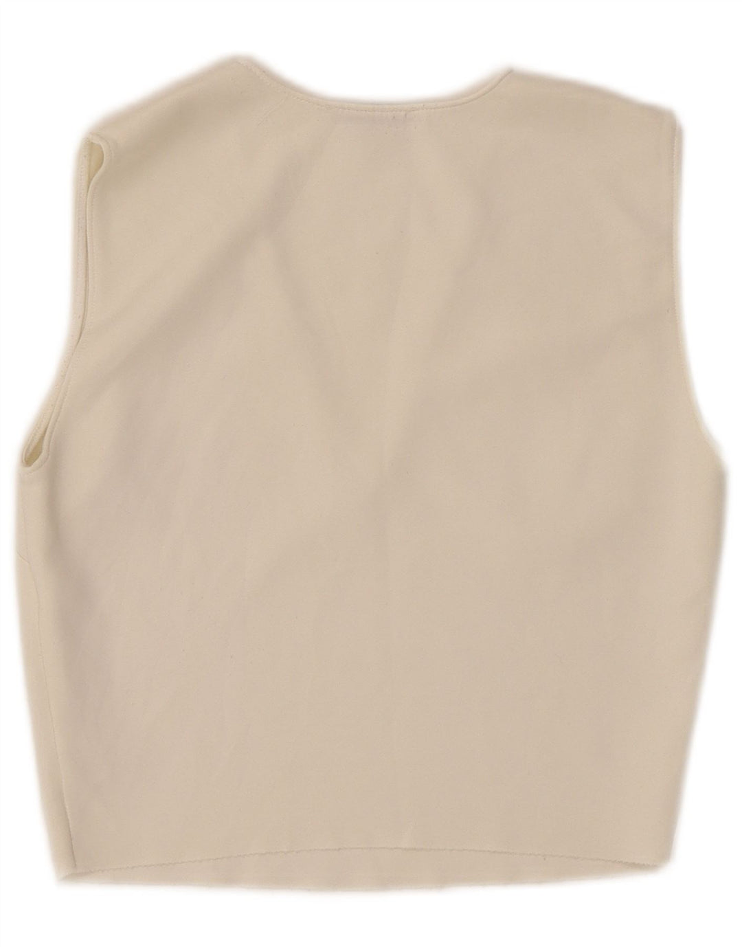 Zara Womens Crop ærmeløs bluse Top UK 8 Small White Polyester