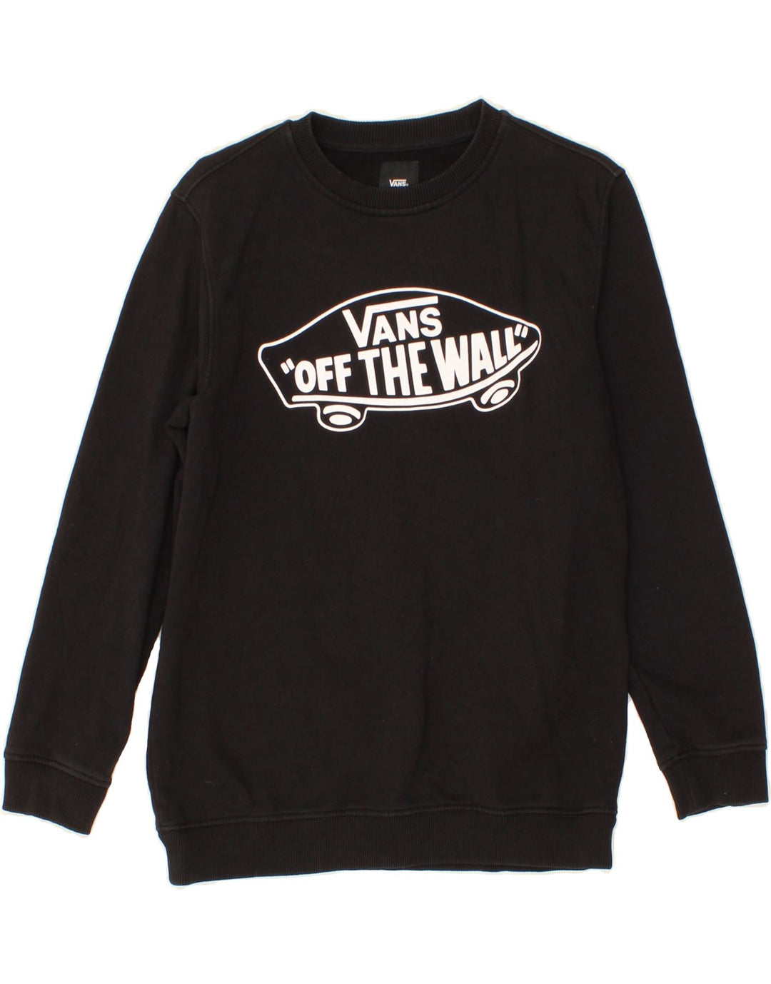 VANS Drenge Grafisk Sweatshirt Jumper 12-13 år Stor Sort
