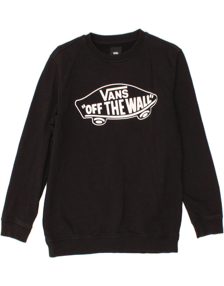 VANS Drenge Grafisk Sweatshirt Jumper 12-13 år Stor Sort