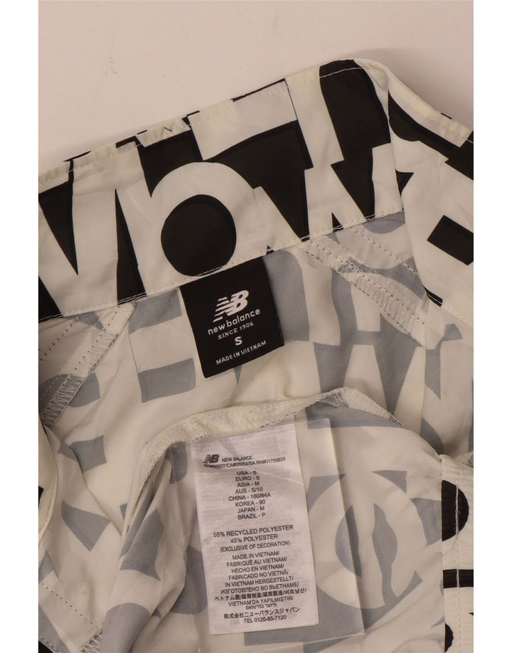 New Balance Womens Grafisk Oversized Bomber Jacket UK 10 Small White