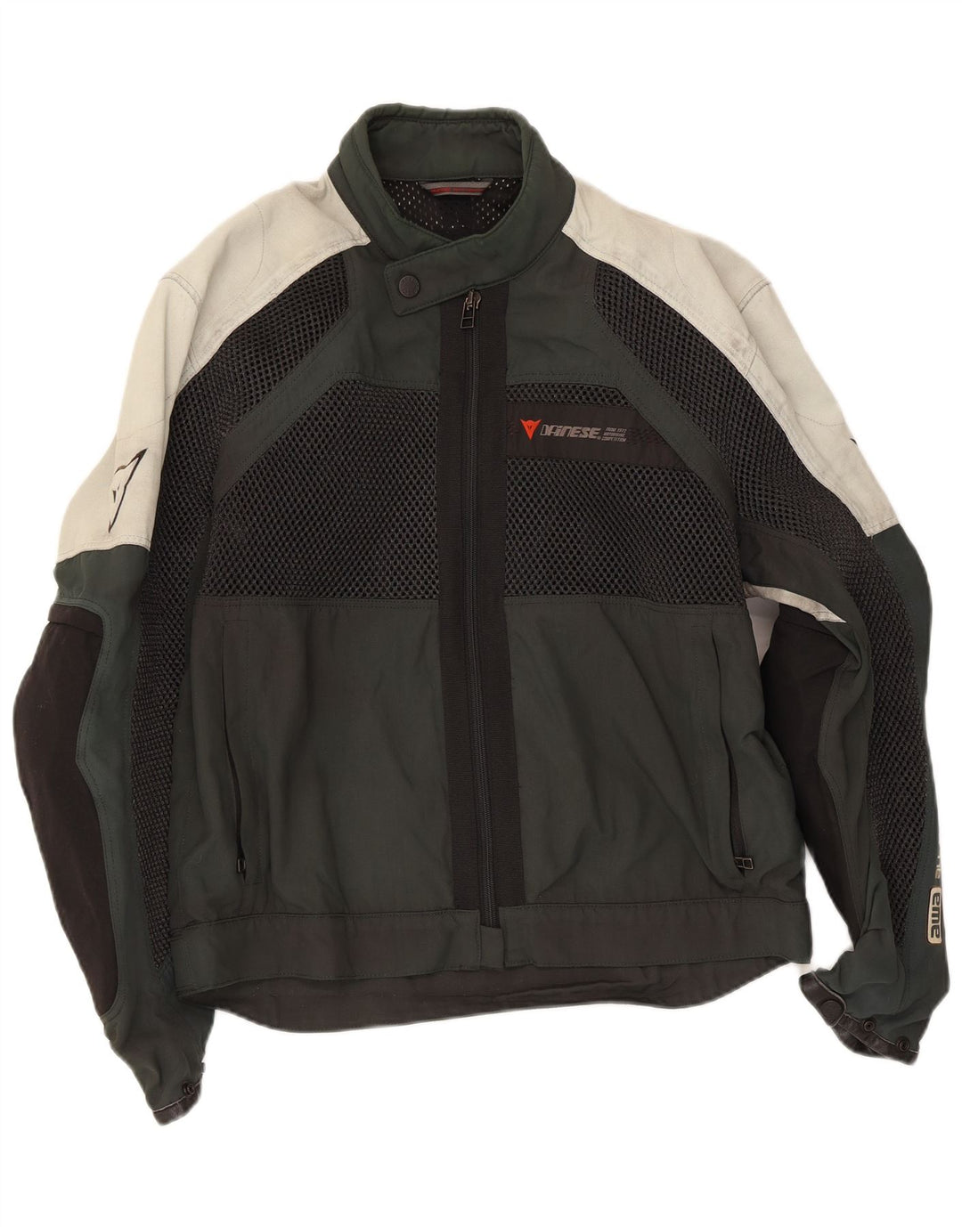 Dainese Womens Graphic Racer Jacket EU 52 Medium Grey Colourblock Nylon