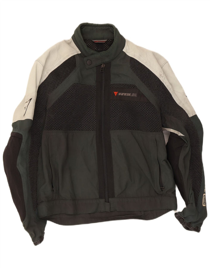 Dainese Womens Graphic Racer Jacket EU 52 Medium Grey Colourblock Nylon