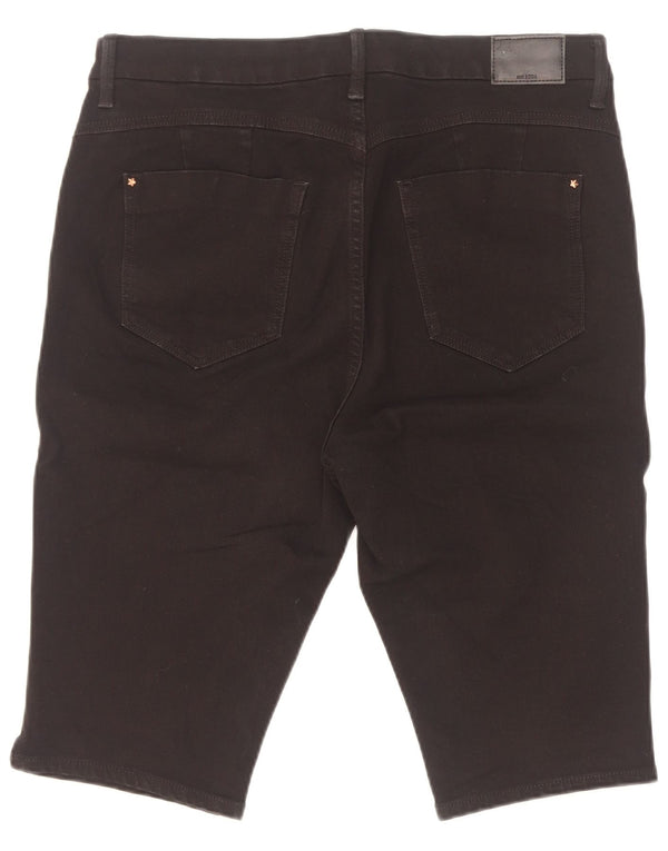 Marks & Spencer Kvinder Bermuda Casual Shorts UK 16 Large W34 Black Bomuld