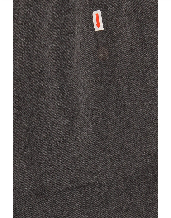 Zara Kvinders Højtaljede Crop Suit Bukser Medium W28 L25 Grå Polyester