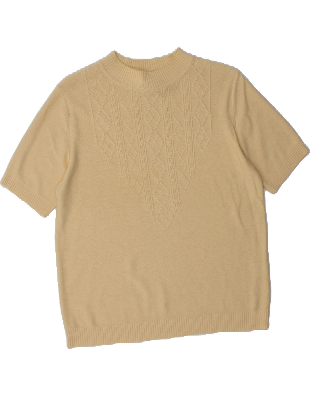 EASTEX Womens Crew Neck Jumper Sweater UK 12 Medium Yellow Acrylic Vintage Eastex and Second-Hand Eastex from Messina Hembry 