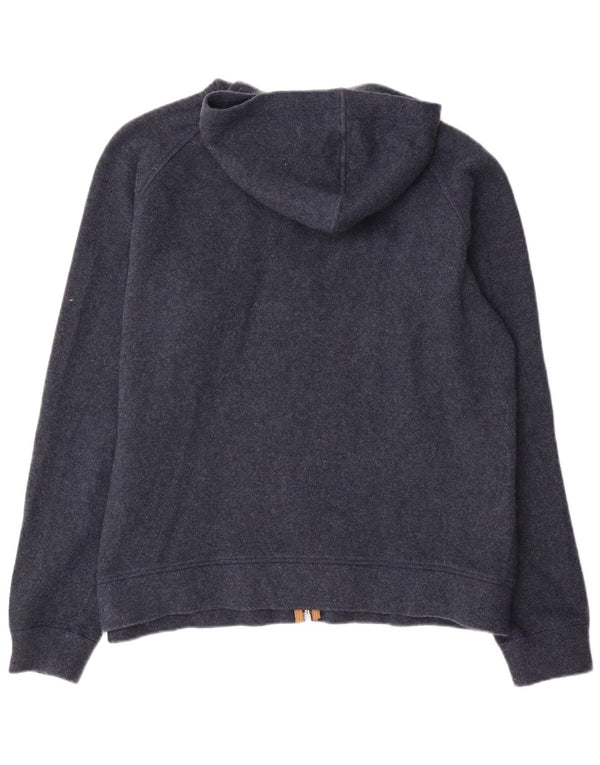 Woolrich Mens Graphic Zip Hoodie Sweater 2XL Navy Blue Wool