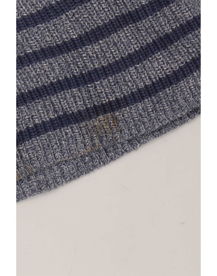 Zara Herre sweater med rund hals, stor blå stribet bomuld