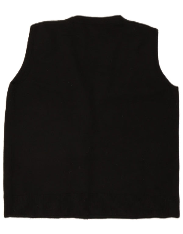 Marks & Spencer Dame ærmeløs cardigan sweater UK 12 Medium Black