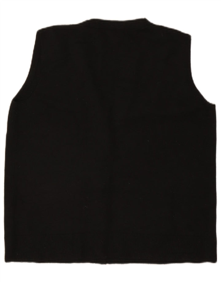 Marks & Spencer Dame ærmeløs cardigan sweater UK 12 Medium Black