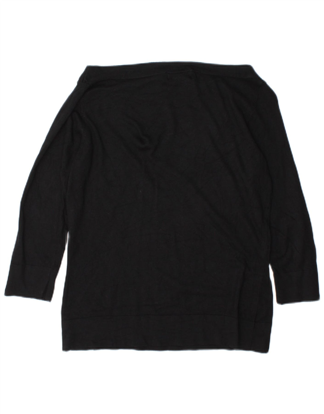 Marks & Spencer Dame Vippetop 3/4 ærmer UK 10 Small Black Viscose