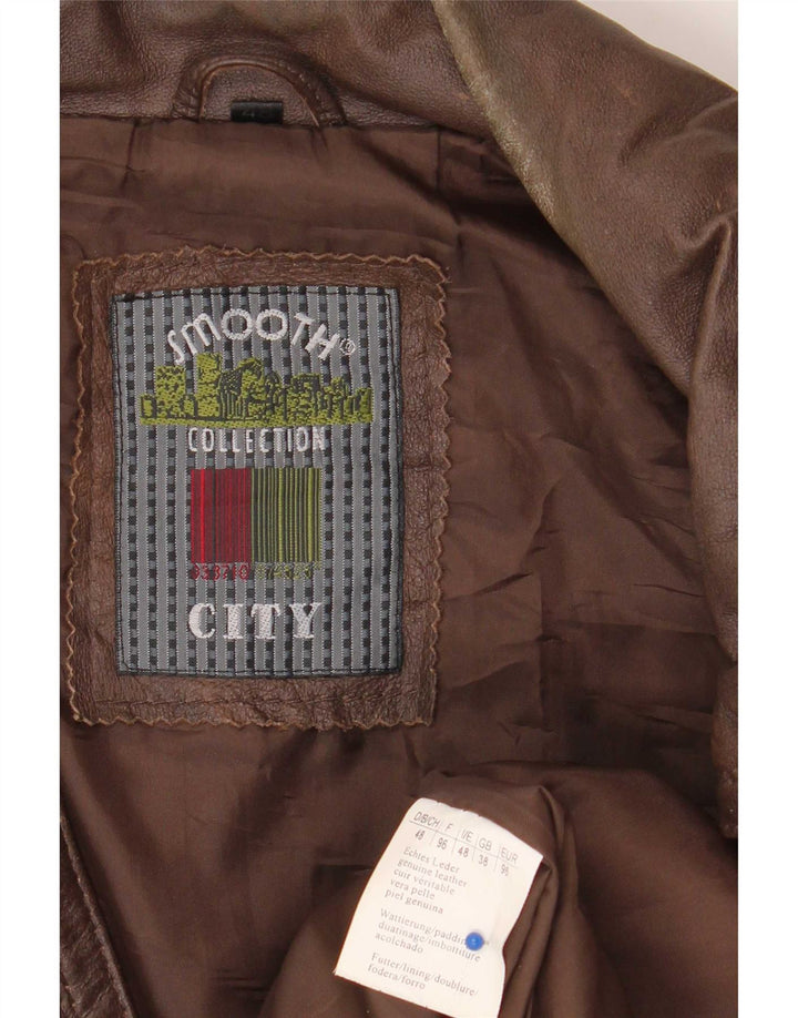Vintage herre læderjakke IT 48 Medium Brun