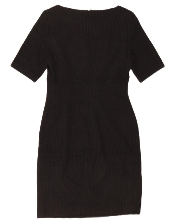 Hugo Boss Dame Skede Kjole UK 12 Medium Sort Stribet