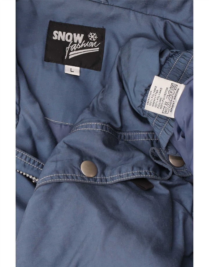 Vintage Herre Loose Fit Windbreaker Jacket UK 40 Large Blue Polyester