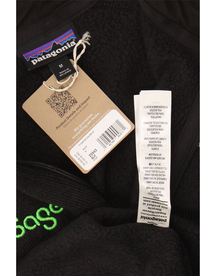 PATAGONIA Træningsdragt topjakke til kvinder UK 14 Medium Sort Polyester