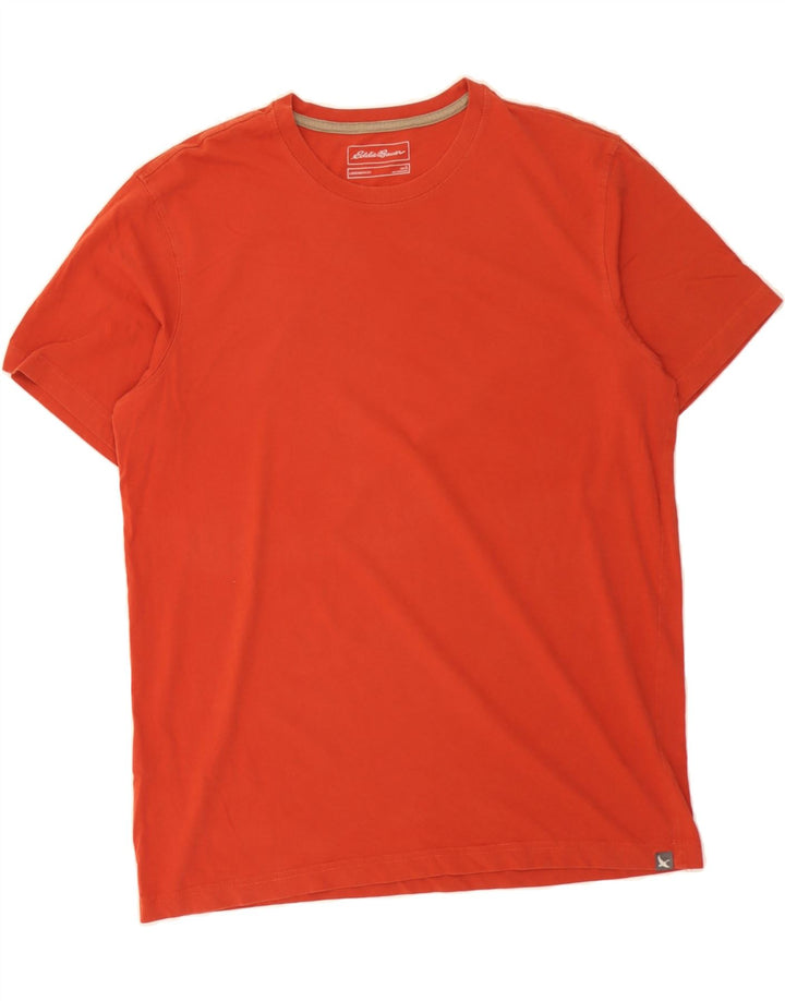 EDDIE BAUER Mens T-Shirt Top Large Orange Cotton Vintage Eddie Bauer and Second-Hand Eddie Bauer from Messina Hembry 