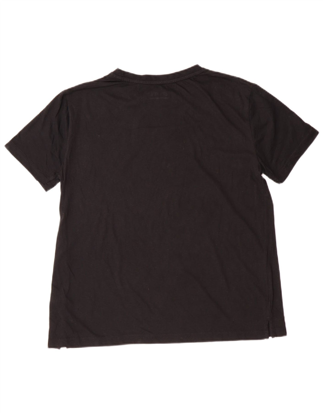 LOTTO Dame T-Shirt Top UK 16 Stor Sort Bomuld