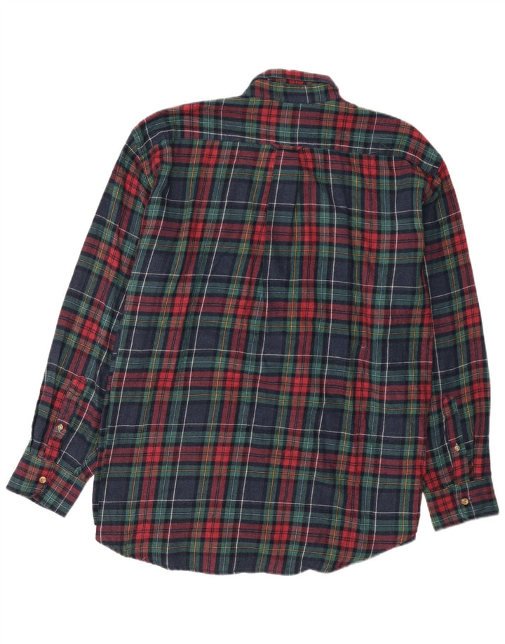 IZOD Flanelskjorte til mænd 2XL marineblå ternet bomuld