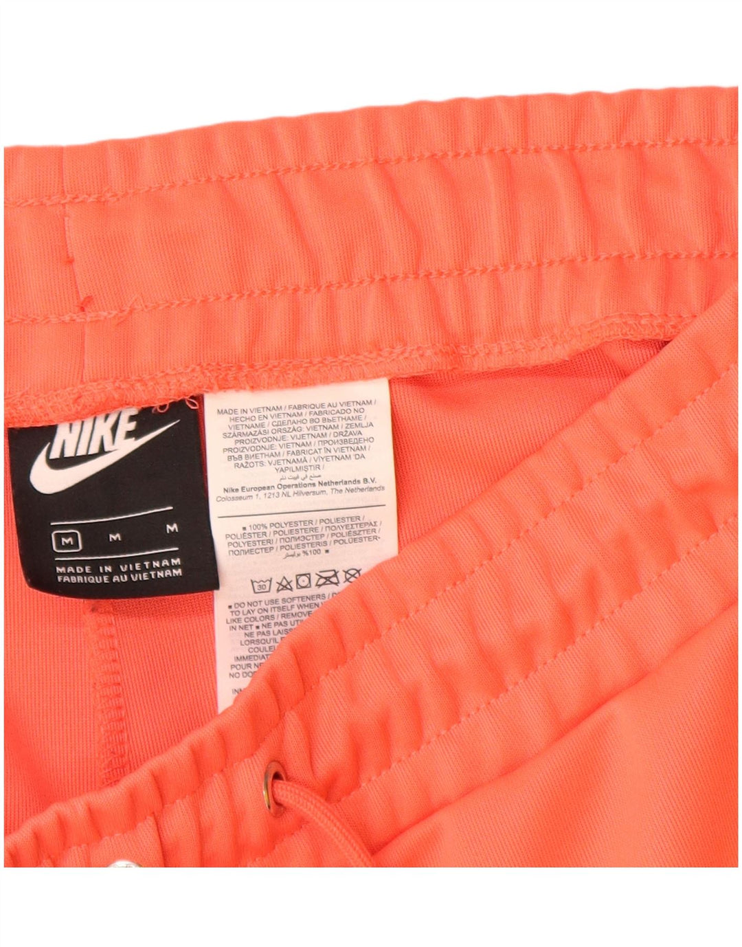 Nike grafiske sportsshorts til kvinder UK 14 Medium Orange Polyester